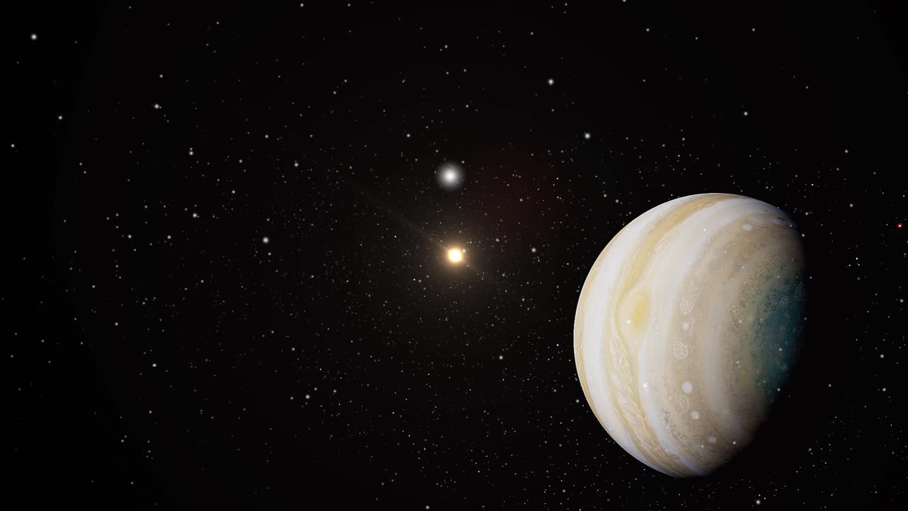 un planeta en un espacio oscuro y lleno de estrellas