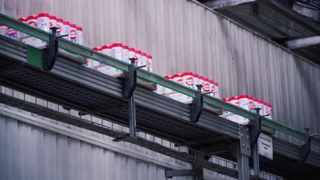 factory conveyor belt with products