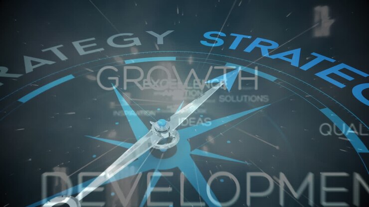Strategy compass over motivational keywords.