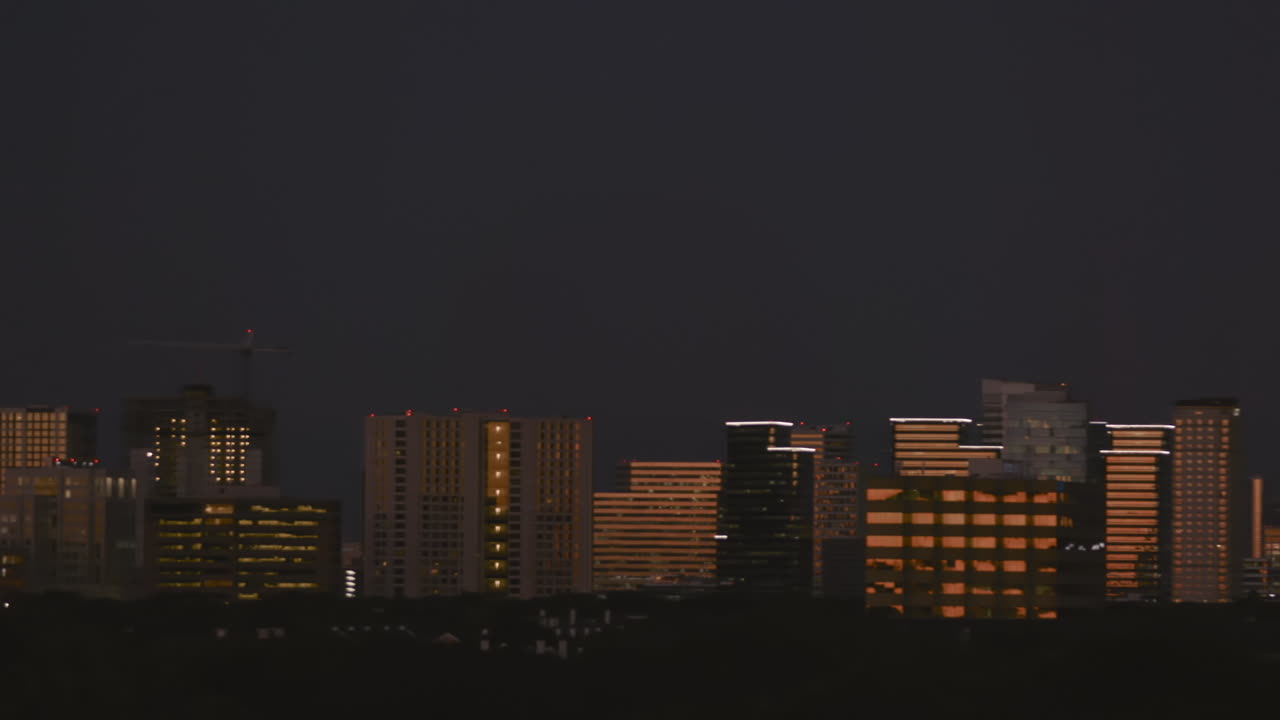 Houston, Texas skyline at dusk.