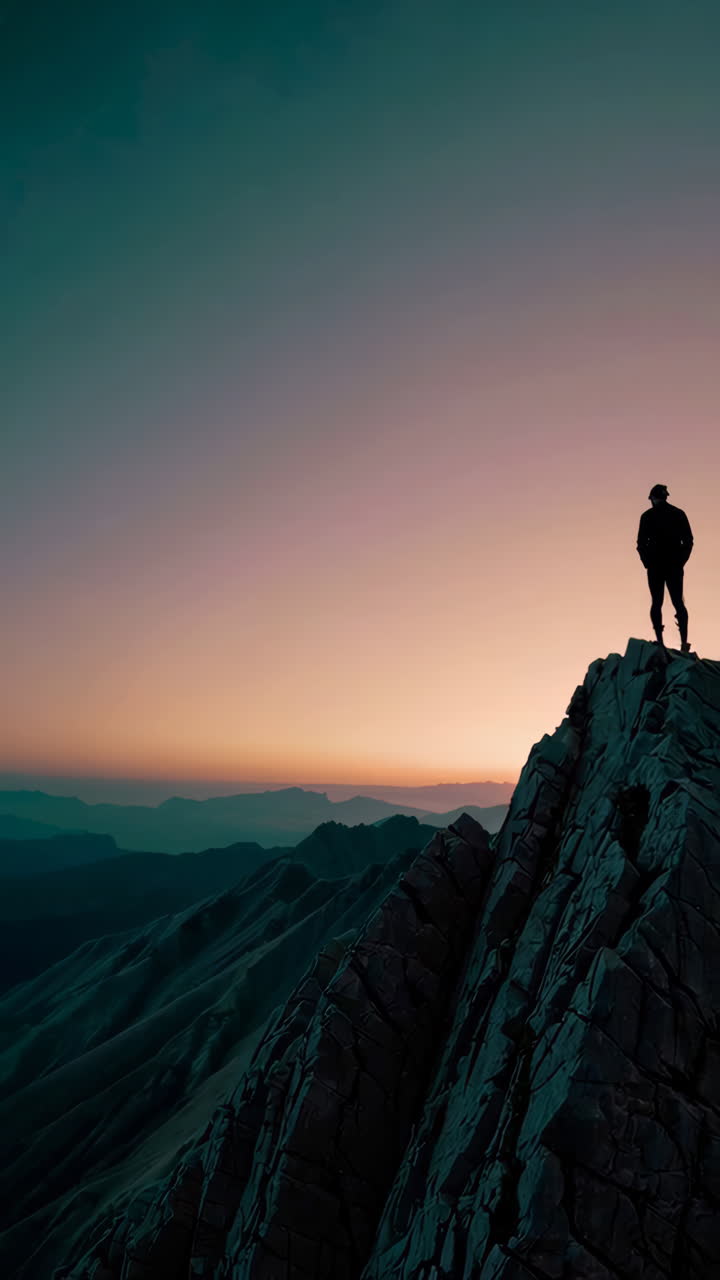 el amanecer en el pico de la montaña