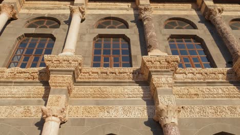 facade of the diyarbakir grand mosque at sunrise, eastern turkey