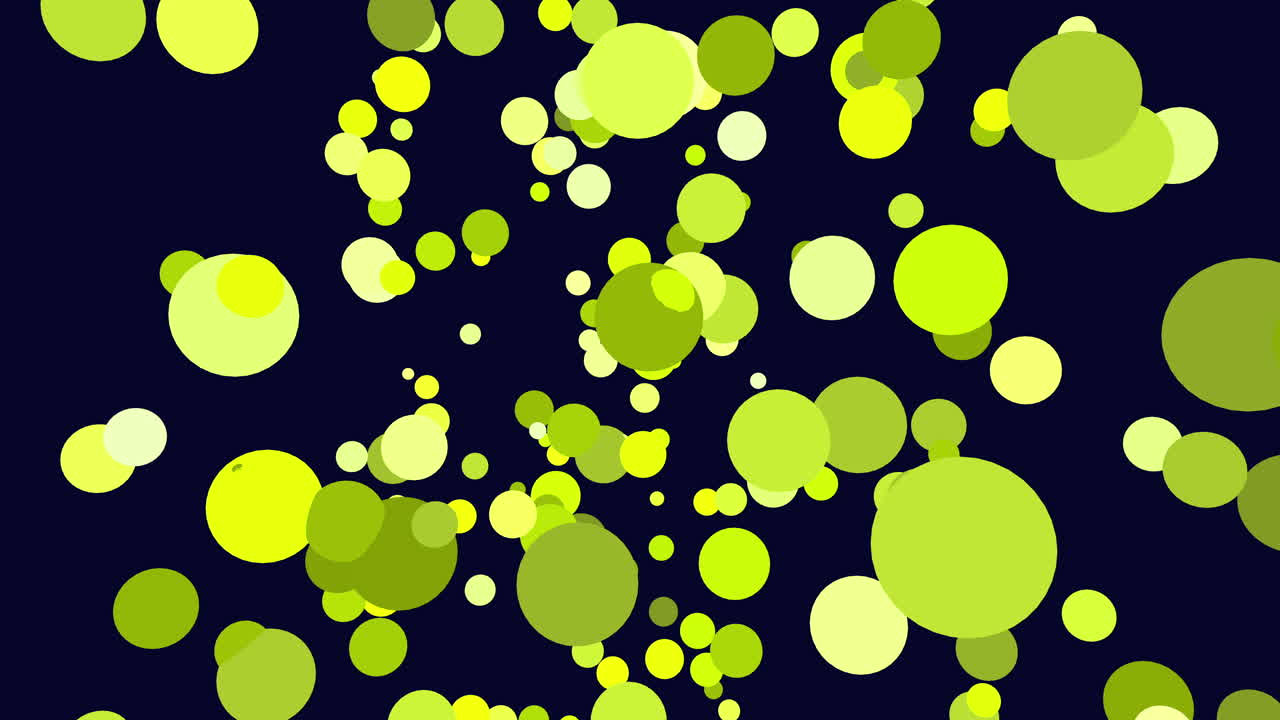 Fly colorful glitters and confetti in dark space