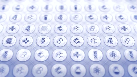 set of genetic icons, biotechnology background, cg loop animation,