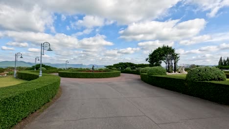 a peaceful drive through lush green landscapes