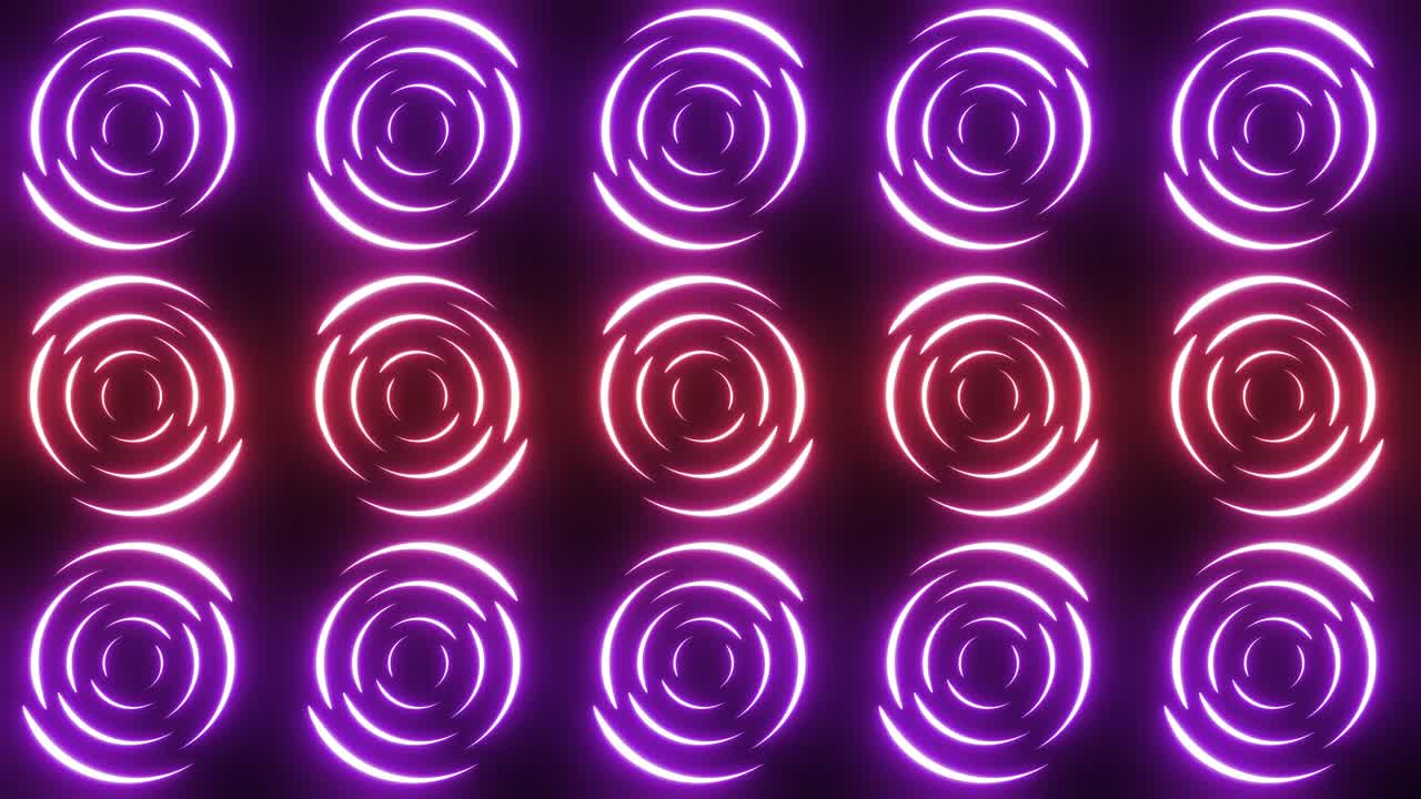 Neon Circle Pattern Background