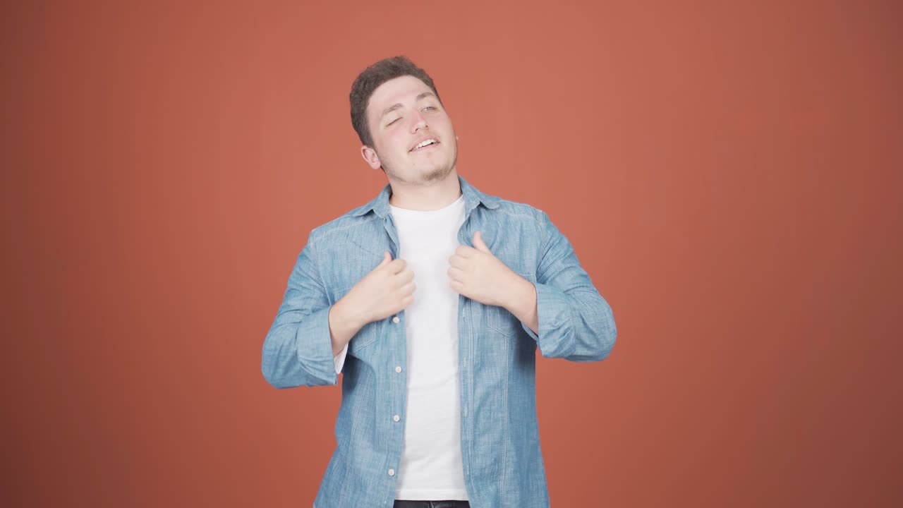 오만한 오만한 사람.