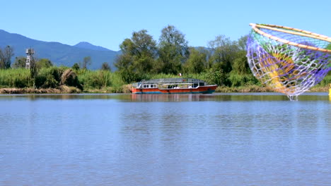 boat in patzcuaro lake in mexico