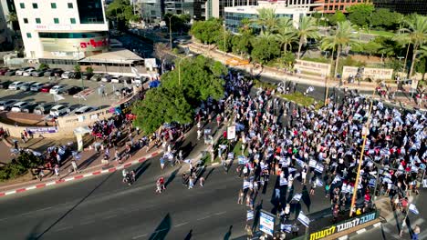 4k video of civilian protests in the city of rehovot israel against the planned changes of israeli government to the high court of justice