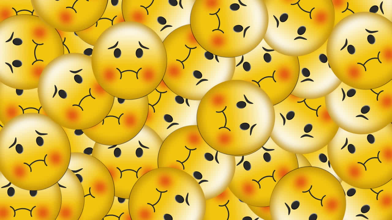 이모티콘이 내려오고 있습니다.