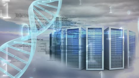 spinning dna with big data against data server