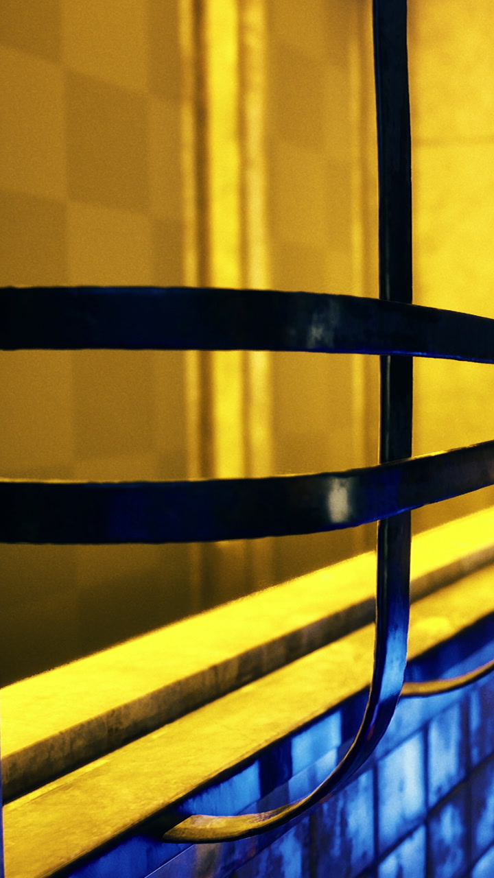 Lines and colors create a pattern at an unknown location during daytime