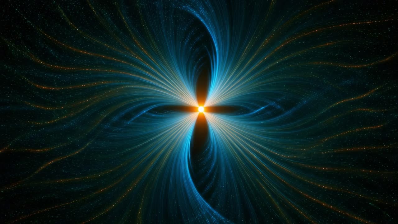 Mesmerizing Abstract Energy Flow Displaying Dynamic Light Patterns with Radiating Curves and Vibrant Color Gradients, Creating a Stunning Visual Representation of Cosmic Forces and Universal Harmony