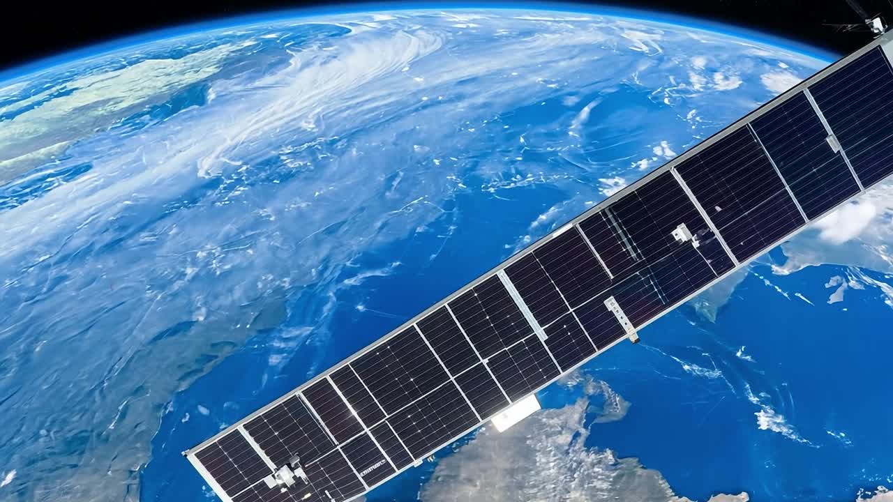A Satellite in Orbit Around Earth