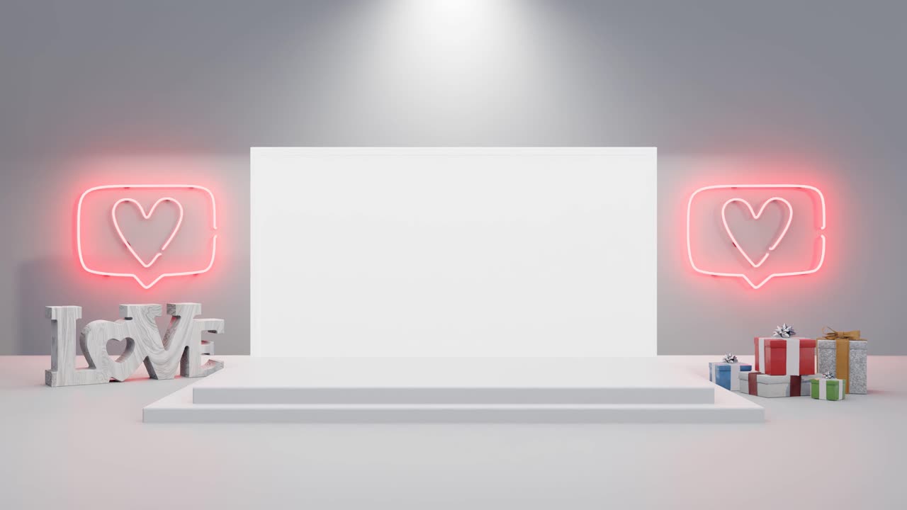 사랑 테마의 프레젠테이션 무대  ⁇  배경 모 ⁇
