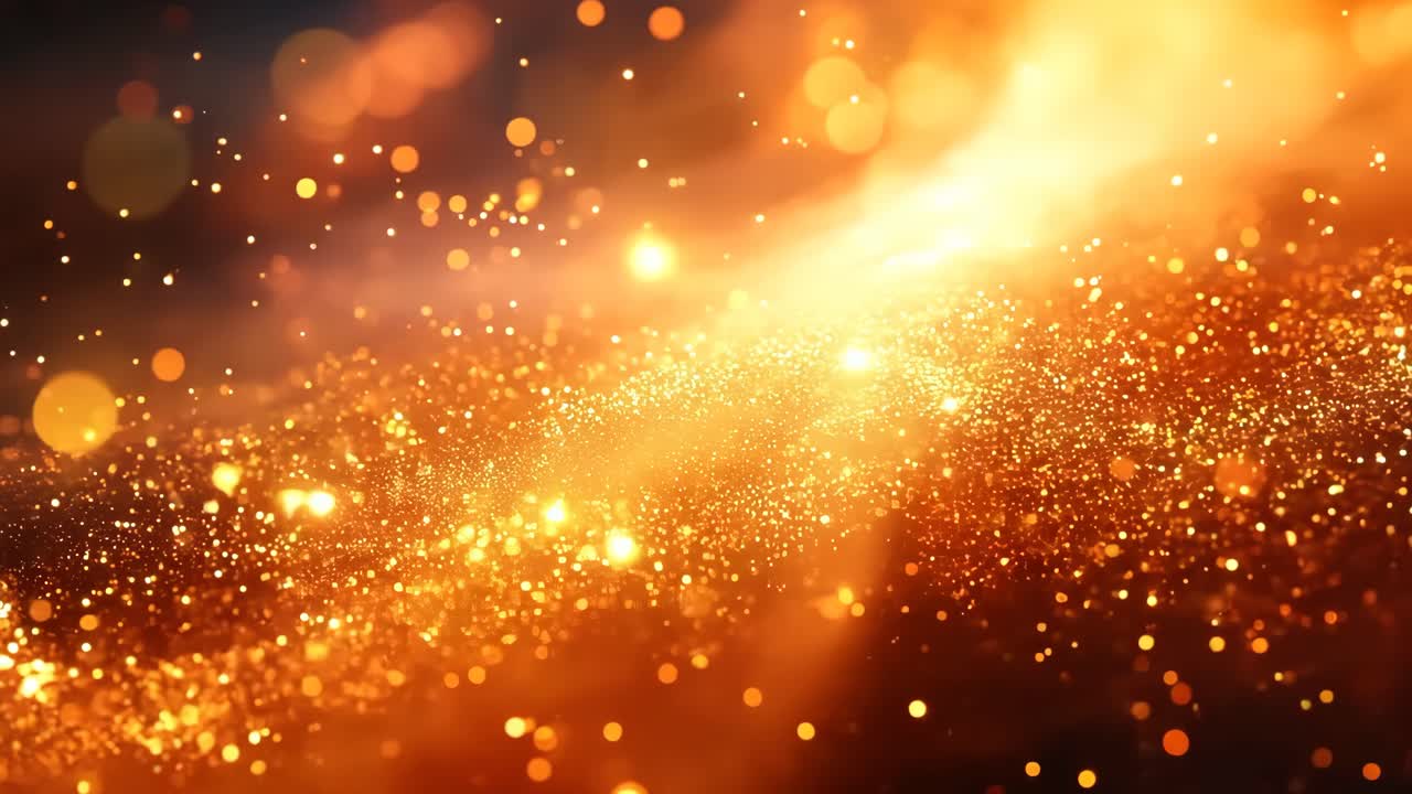 A bright orange background with a lot of sparkles. The sparkles are scattered all over the background, creating a sense of movement and energy. The orange color gives the image a warm