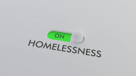 Den-Obdachlosigkeitsschalter-Betätigen