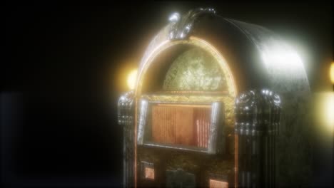 retro jukebox in the dark