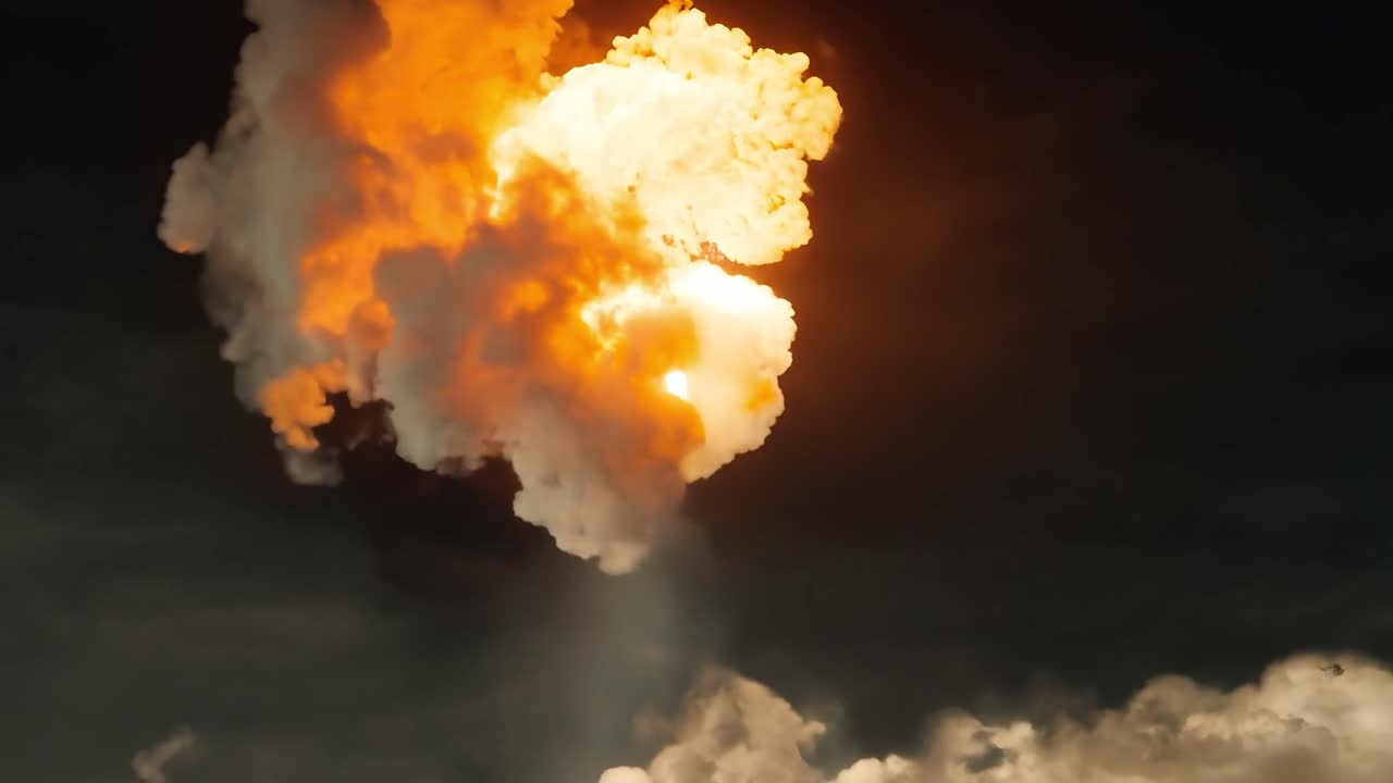 explosión en el cielo