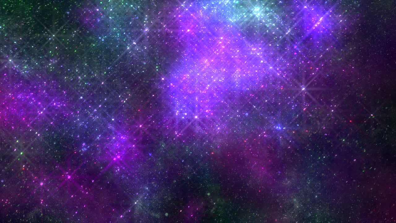 Espetáculo cósmico: estrelas e nebulosas vibrantes iluminam o cosmos.