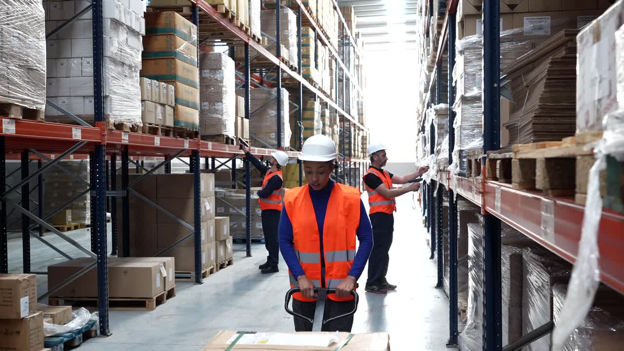 Warehouse Workers Handling Inventory