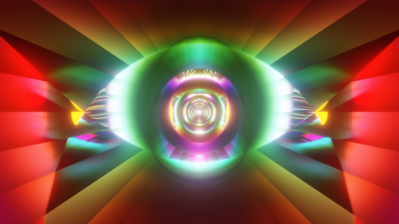 ciencia redonda borrosa hi-tech vj loop abstracción. hermoso efecto de arte, ilusión óptica. animación de bucle sin costuras gráficos de ilusión de movimiento para transición de escenario musical, espectáculos, retro, hitech