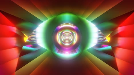 ciencia redonda borrosa hi-tech vj loop abstracción. hermoso efecto de arte, ilusión óptica. animación de bucle sin costuras gráficos de ilusión de movimiento para transición de escenario musical, espectáculos, retro, hitech