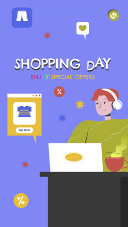 online shopping experience on shopping day