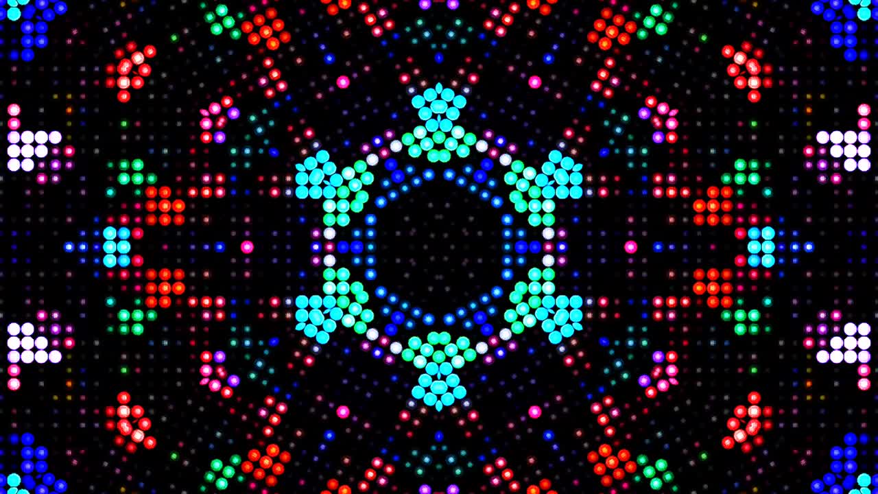 Abstract kaleidoscope shining beautiful red blue line smooth motion with shining light motion