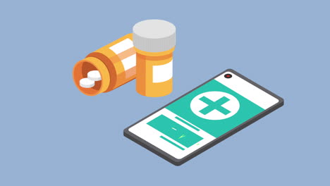 medical app and pills