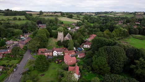 aerial video footage of the remains of bolingbroke castle a 13th century hexagonal castle, birthplace of the future king henry iv, with adjacent earthwork