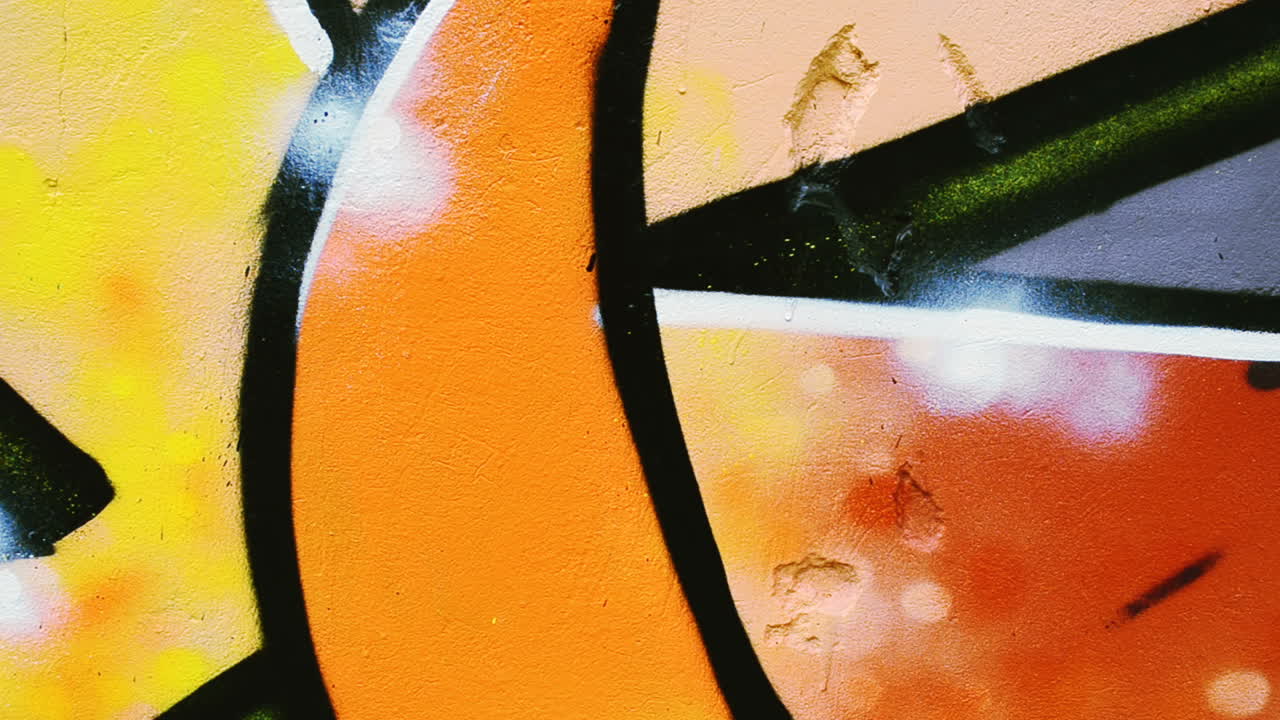 Graffiti on a fence. Abstract drawing