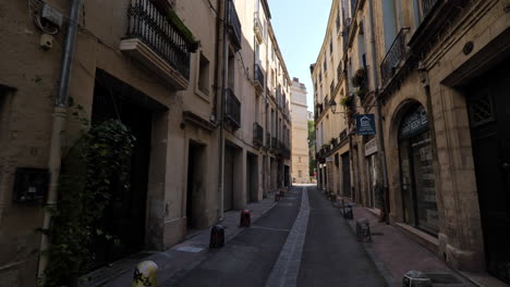 closed business empty streets in montpellier france lockdown