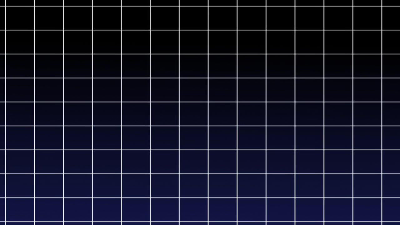 Abstract Grid Pattern Moving on Dark Blue Gradient Background
