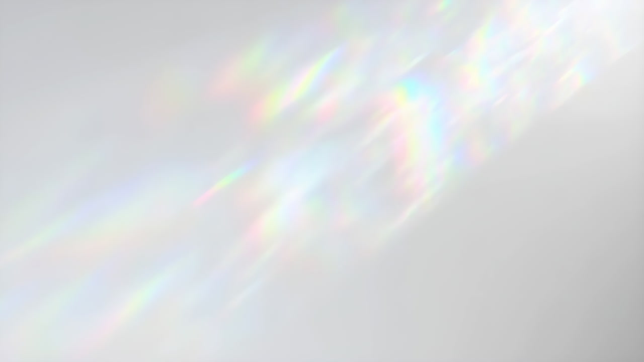 Abstract Rainbow Light Reflections on a White Background