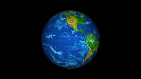 el planeta tierra girando sobre el fondo negro