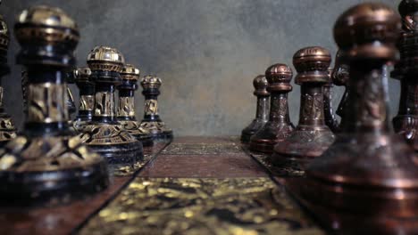 vintage chess close-up