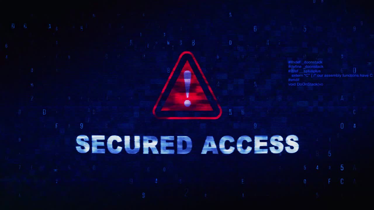 Secured Access Warning Screen