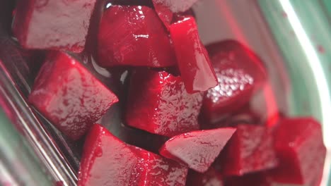 chopped beetroot in a jar