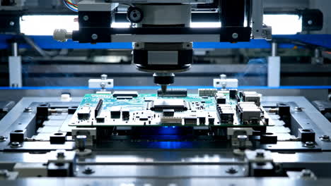 automated machine assembling or testing circuit boards