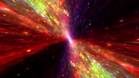 abstract interstellar flight, time travel jump in colorful hyper space burst warp.4k 3d seamless loop hyper tunnel or wormhole science digital background. singularity, gravitational waves and spacetim