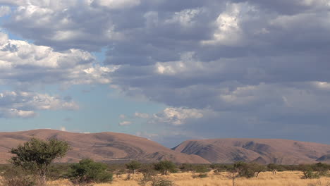 Un-Paisaje-De-Kalahari-Con-Amenazantes-Nubes-De-Lluvia-En-La-Distancia.