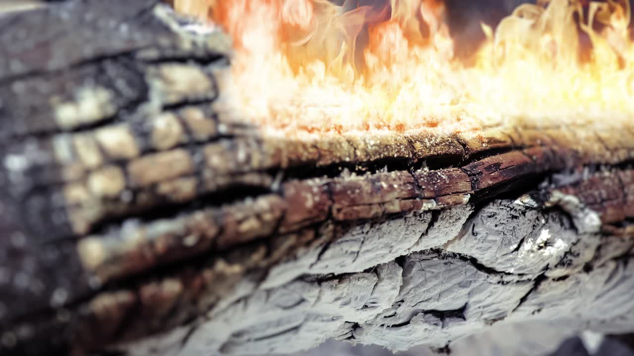 불타는 나무에 불타는 불의 영화