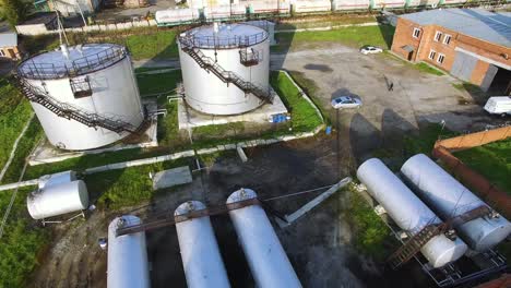 aerial view of an industrial fuel depot