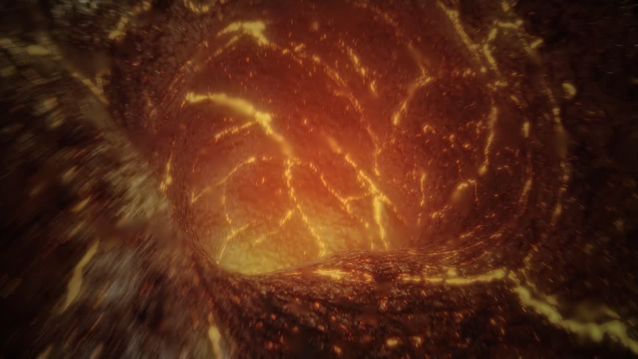 Molten Lava Core. 3D Seamless Loop, vj
