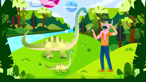 Expedición-Mundial-De-Dinosaurios-Aventura-Vr-En-Un-Mundo-Digital-De-Metaverso-De-Fantasía-Con-Vr-4k