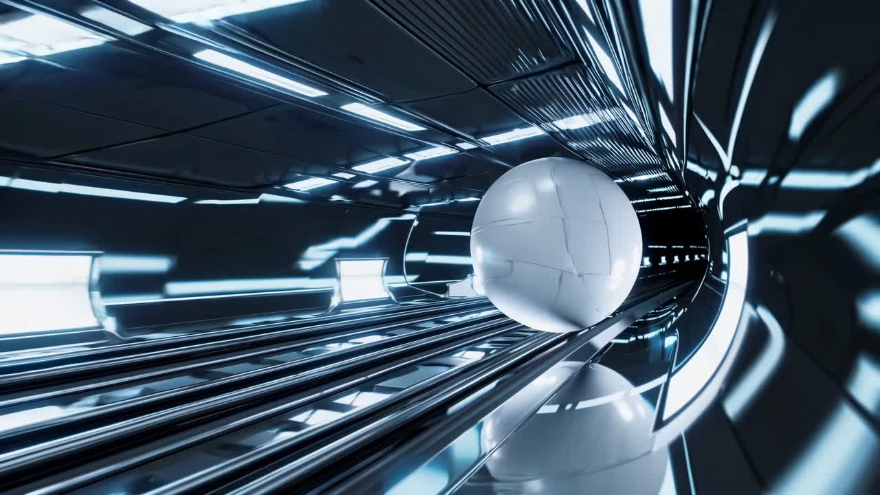 Futuristic Tunnel with Sphere