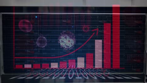 Interfaz-Digital-De-Coronavirus-Sobre-Codificación-Binaria-Contra-La-Sala-De-Servidores