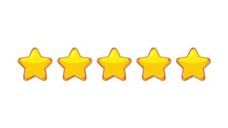 stars filling up to indicate rating