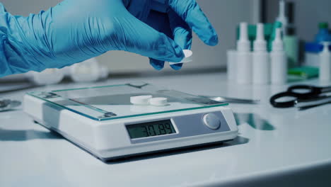 weighing pills